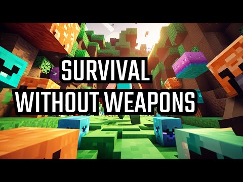 Insane Challenge: No Weapons in Minecraft! 😱