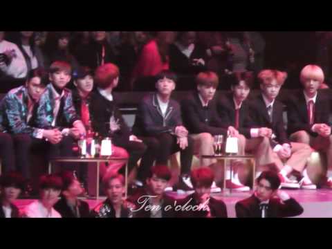 161202 MAMA NCT TEN Reaction to BTS FIRE (My battery was dead at the end of video, it's not a cut. )
