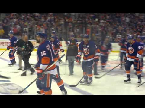 Islanders vs Capitals Stanley Cup Playoffs 2015. Round 1, Game 3 OT celebration
