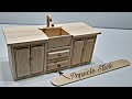 Amazing Miniature Kitchen Cabinet From Popsicle sticks | Miniature Furniture