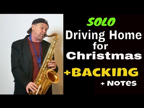 *Driving home for Christmas* Saxophone Solo + Tenor Alt Backingtrack Notes Sheets Saxman Stefan
