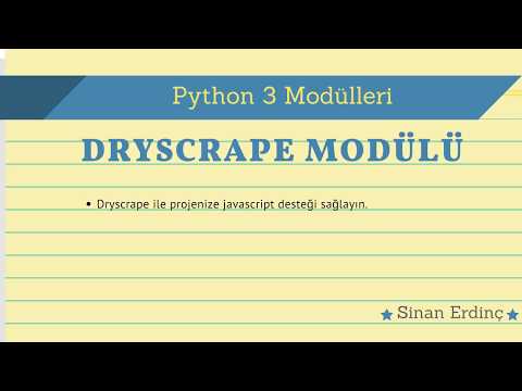 Python 3 Dryscrape Modülü Kullanımı