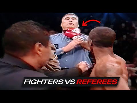 REFEREES VS FIGHTERS - MMA COMPILATION / REFEREE CHOKES FIGHTERS