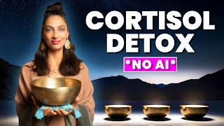 CALMING CORTISOL DETOX | Parasympathetic Nervous System Healing | Sound Bath Meditation To Sleep