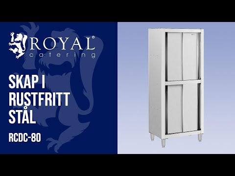 video - B-varer Skap i rustfritt stål - 800 x 500 x 1800 mm - Royal Catering