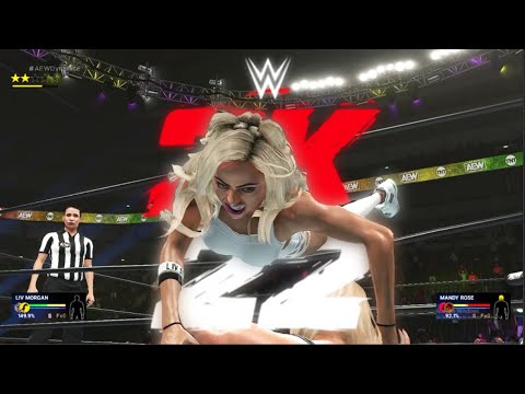 Liv Morgan Vs Mandy Rose WWE 2K22 / 4K 60 FPS / WWE 2K19-2K22 Mode