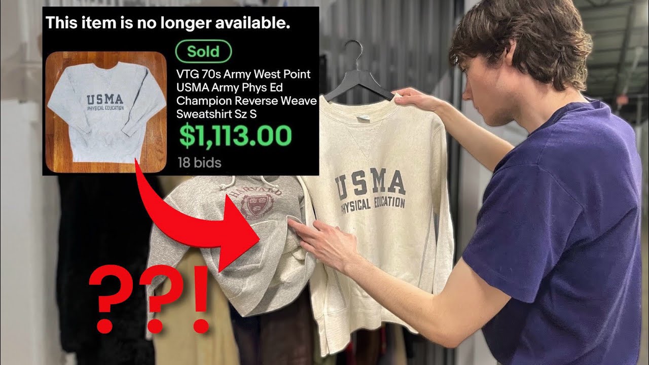 i found a vintage Champion sweatshirt worth $1,000?!