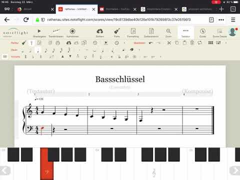 Bassschlüssel für die linke Hand - erklärt