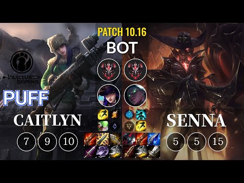 IG Puff Caitlyn vs Senna Bot - KR Patch 10.16