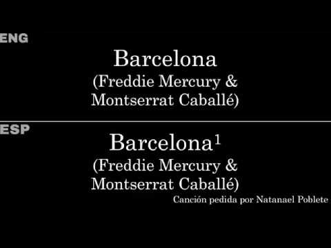 Barcelona (Freddie Mercury & Montserrat Caballé) — Lyrics/Letra en Español e Inglés