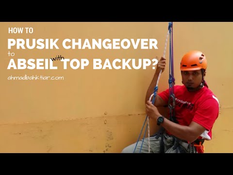 Outdoor Technique Series #6 How to Prusik Changeover to Abseil with Top Backup