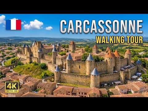 Carcassonne, France 🏰 Europe's Largest Medieval Fortress | 4K Walking Tour