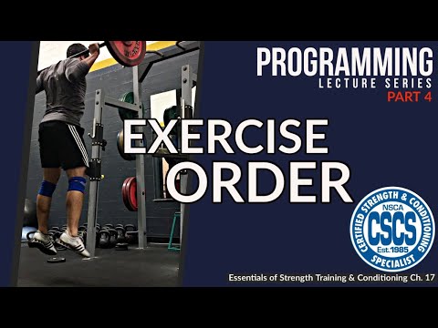 Program Design for Resistance Training | Exercise Order | CSCS Chapter 17 thumbnail