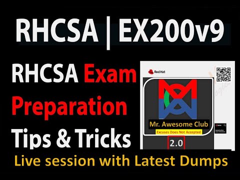 RHCSA EX200 Exam Preparation live session: Latest RHEL-9 Dumps and Study Tips for Success | English