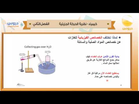 الثاني الثانوي | الفصل الدراسي الثاني 1438 |كيمياء| نظرية الحركة الجزيئية