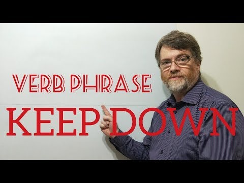 English Tutor Nick P Verb Phrase (200) Keep Down - Eight Meanings