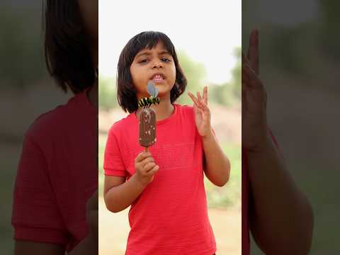 मानसी की आईसक्रीम मक्खी 🐝 खा गईं 😱🤪 #shorts #icecream #viralshort