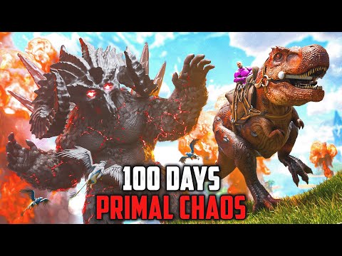 I Spent 100 Days In ARK Primal Chaos... But on a Greek Island!