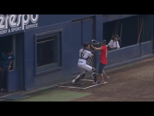 【ファーム】ファイターズ・清水 カメラも恐れぬ果敢な守備!! 2017/7/17 F-DB(ファーム)