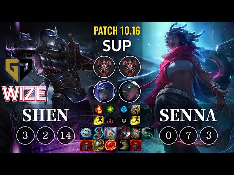 GEN Wize Shen vs Senna Sup - KR Patch 10.16