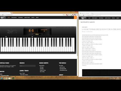 Virual piano LUX AETERNA (REQUIEM FOR A DREAM)