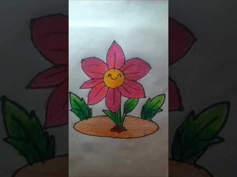 How to draw Flower 🌹🌹 very easy step by step Tutorial..#drawing#art#easy drawing kids drawing