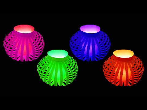 How to Make Fancy Paper Lantern Ball (Diwali and Christmas Crafts) : HD Video