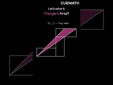 Math puzzle — what is the triangle's area?