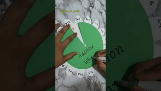 addition wheel || addition wheel math project #youtubeshorts #shorts #shortvideo #homemade #craft