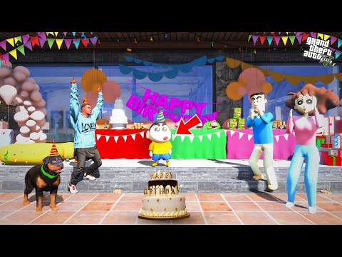 Shinchan Birthday Celebration in GTA 5 | Lovely Surprise Gift In Shinchan Birthday Party