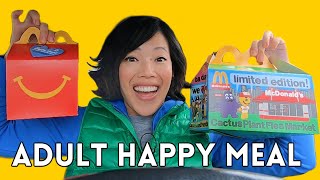 McDonald's ADULT Happy Meal vs. KID'S Happy Meal - What toy did I get? Cactus Plant Flea Market Meal