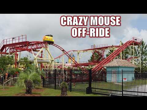 Off-ride footage of a Crazy Mouse train