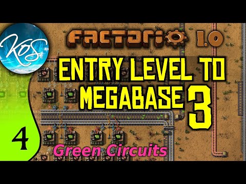 Factorio Entry 1.0 Level to Megabase 3, Ep 4: GREEN CIRCUITS - Guide, Tutorial