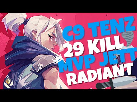 C9 TENZ THE JETTGOD MVP GAMEPLAY ON ASCENT - VALORANT