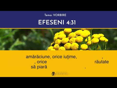 Memorează Scriptura - Efeseni 4:31