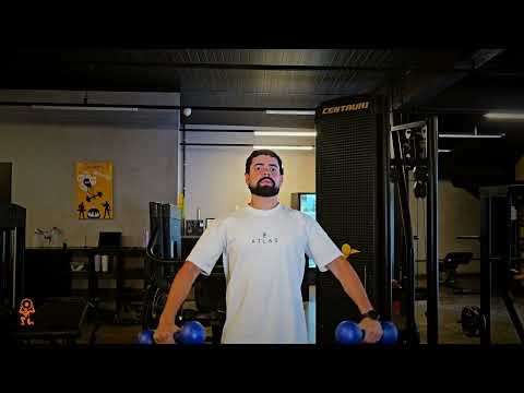 Demonstração: Elevação lateral com halteres