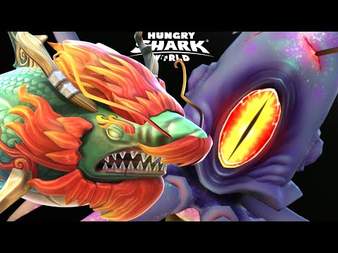 Legendary Great White Shark vs Colossal Squid 🦑! - Hungry Shark World
