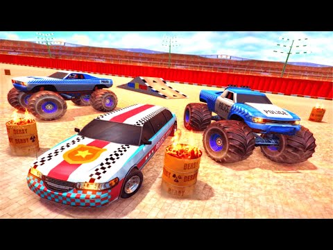 Monster Truck Demolition Derby Games：US Police Demolition Derby #5 - Android Gameplay