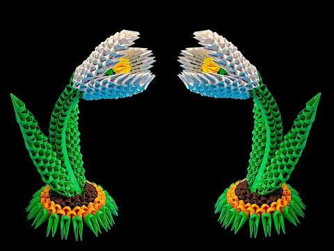 3D Origami Snowdrop Flower Tutorial | DIY Modular Paper Flower