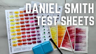 Trying out Daniel Smith Test Sheets (Yellows, Reds & Purples) Part 1