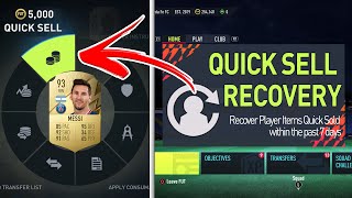 FIFA 22 QUICK SELL RECOVERY (RECOVER A QUICK SOLD PLAYER - HOW TO GET BACK QUICK SOLD PLAYERS)
