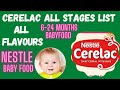 NESTLE CERELAC All Flavors CERELAC All Stages List 6 24 Months Baby Food Nestle