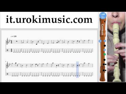 Corso di Flauto Dolce G. Lukas Graham - 7 Years Tablature Tab Parte#1 Esercita um-i276