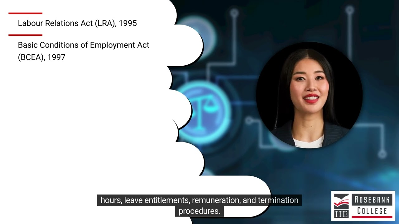 Discuss the most important labour laws in South Africa (LU1/LO5)