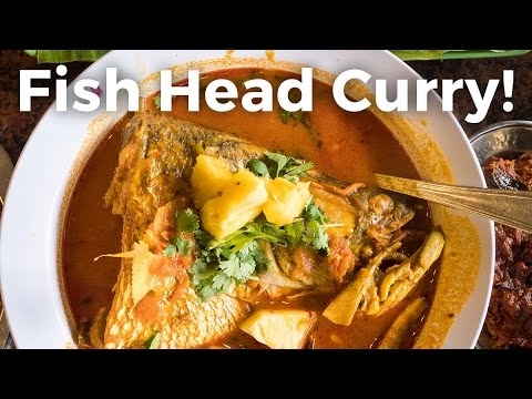 Caril de Cabeça de Peixe em Cingapura - Cabeça de Peixe Gigante, Comida Incrível de Singapura!