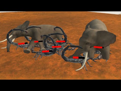 Animals vs giant invertebrates - Animal Revolt Battle Simulator #animalrevoltbattlesimulation #arbs