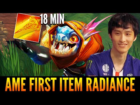 AME Crazy Build Slark - 18 Min First Item RADIANCE! What a Game - Dota 2 Highlights
