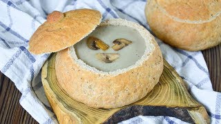 СУП в ХЛЕБЕ ☆ Рецепт из ЧЕХИИ ☆ Грибной СУП-ПЮРЕ