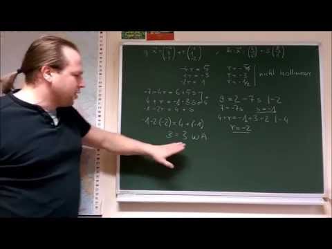 Ma   14  Nachweis Schnittpunkt von Geraden im Raum Beispiel