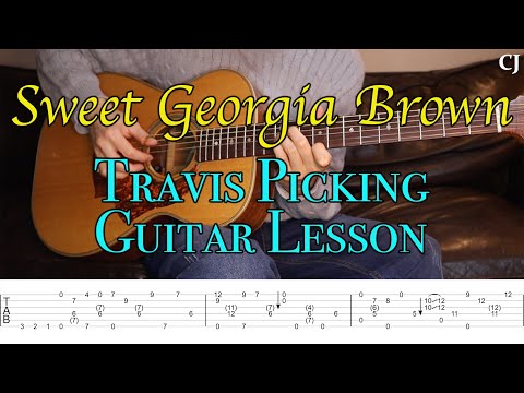 Sweet Georgia Brown - Chet Atkins (With Tab) | Watch & Learn Travis Picking Guitar Lesson